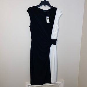 Ralph Lauren size 10 dress black with white